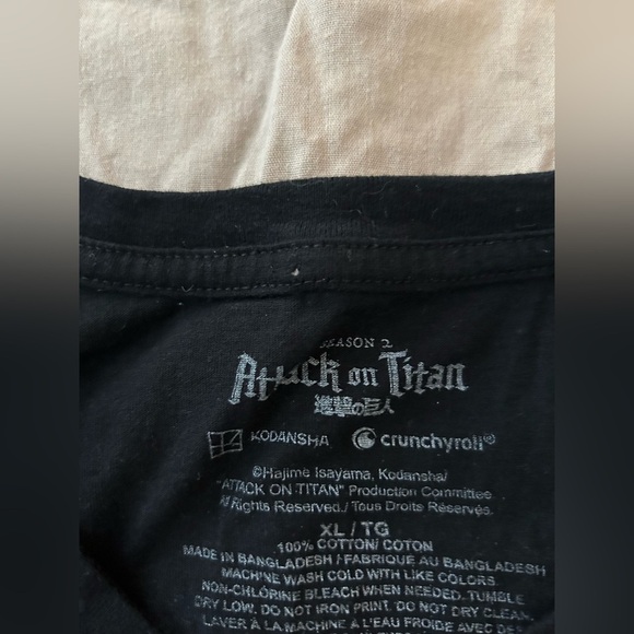 Black Attack on Titan Graphic T-Shirt - Picture 4 of 5